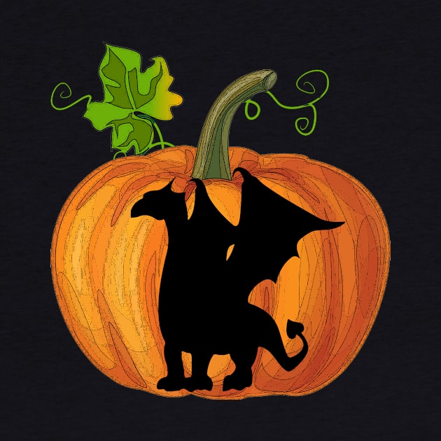 Dragon in pumpkin by Flavie Kertzmann